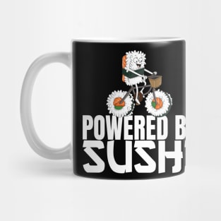 Powered by Sushi - Funny Cycling Sushi Biker Mug